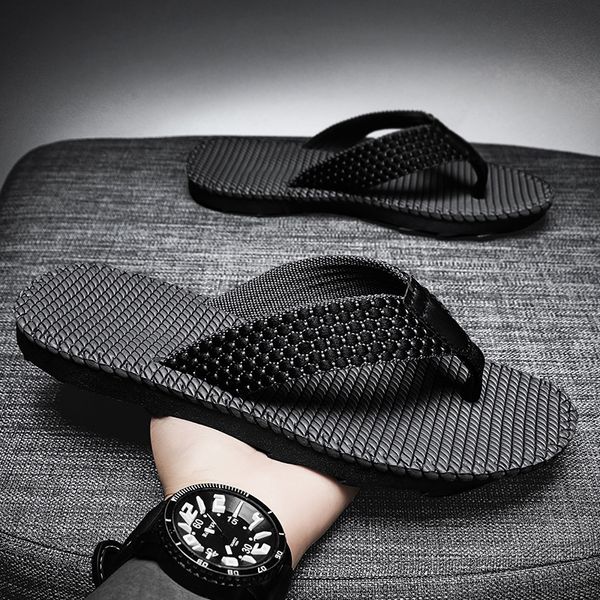 

slippers men's flipflops 2023 summer beach sandals non slip casual flat shoes indoor home outdoor 230510, Black