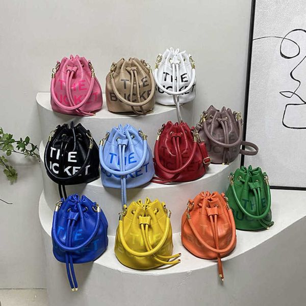 

27% off 2023 fashion spring/summer new niche design letter bucket drawstring hand popular this year single shoulder crossbody bag
