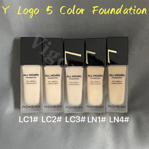 

y brand foundation all hours foundation teint haute couvrance fini mat lumineux longue tenue girl makeup face foundation 5 color 2023 new lu