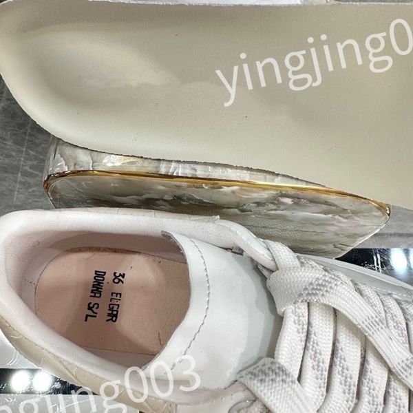 

luxury designer womens sports shoes genuine leather casual shoes men's sports shoes black white lacing four seasons shoes