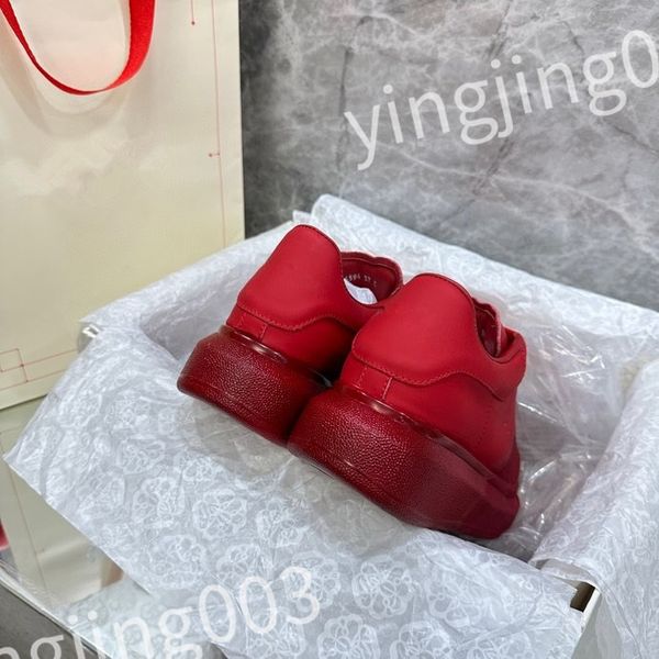 

new luxury designer woman's shoe leather lace up men fashion platform sneakers white black mens womens casual shoes