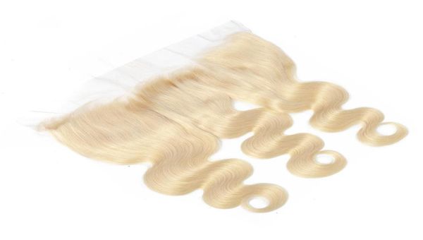 

pre plucked body wave 613 blonde remy brazilian human hair 13x4 frontal closure swiss lace baby hair6645194, Black;brown