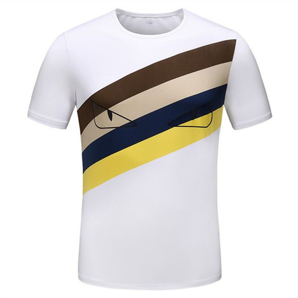 

men's t-shirt men's designer tide high-end cotton printed geometric pattern short sleeve fried street hip-hop shirt size m-xxxl d3, White;black
