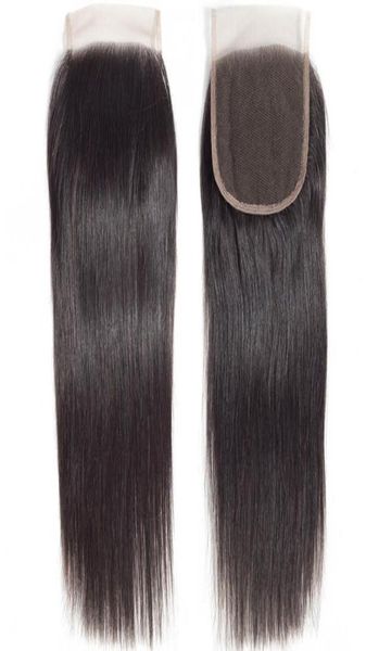 

brazilian straight hair weave lace frontal closure 4x4 ear to part swiss 100 unprocessed virgin human hair natural color9820575, Black;brown