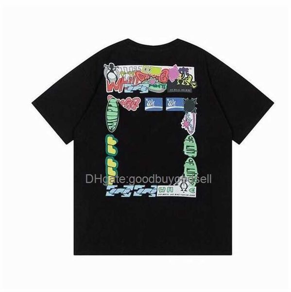 

off men's t-shirts offs white irregular arrow summer finger loose casual short sleeve t-shirt for men designer women printed letter x o, White;black