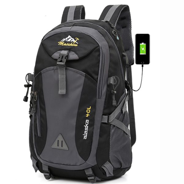

school bags 40l waterproof men backpack travel pack sports bag pack outdoor mountaineering hiking climbing camping backpack for male 230509