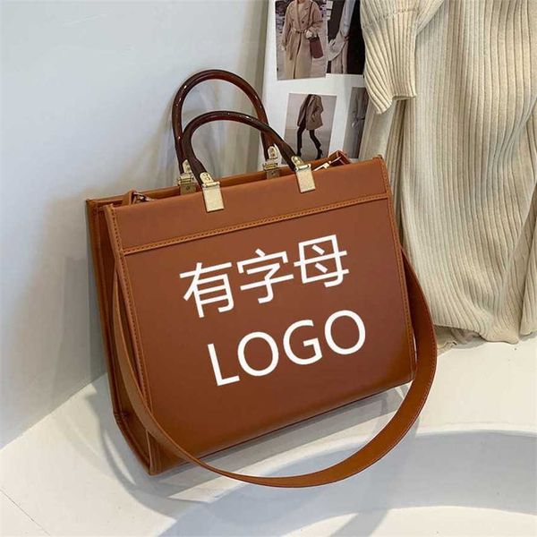 

15% off 2023 handbag f family printed letter tote women's large capacity handbag fashion shoulder shopping bag