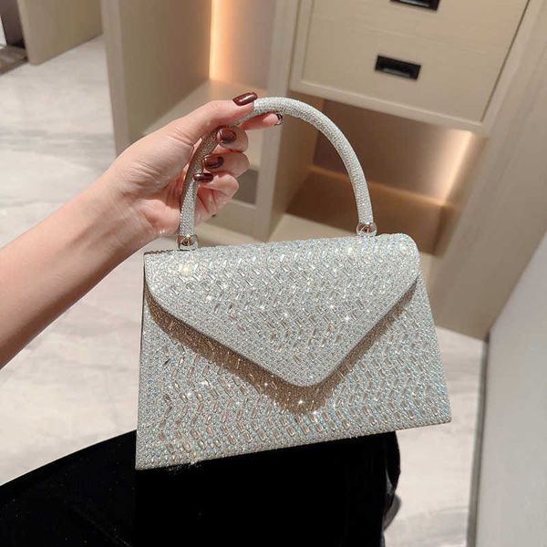 

totes luxury silver wedding party handbag evening bag for women elegant fashion banquet clutch chain shoulder bags female totes 230509