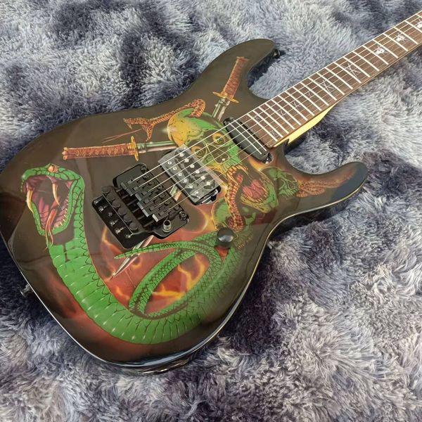 

new factory customization beautiful timbre pattern electric guitar