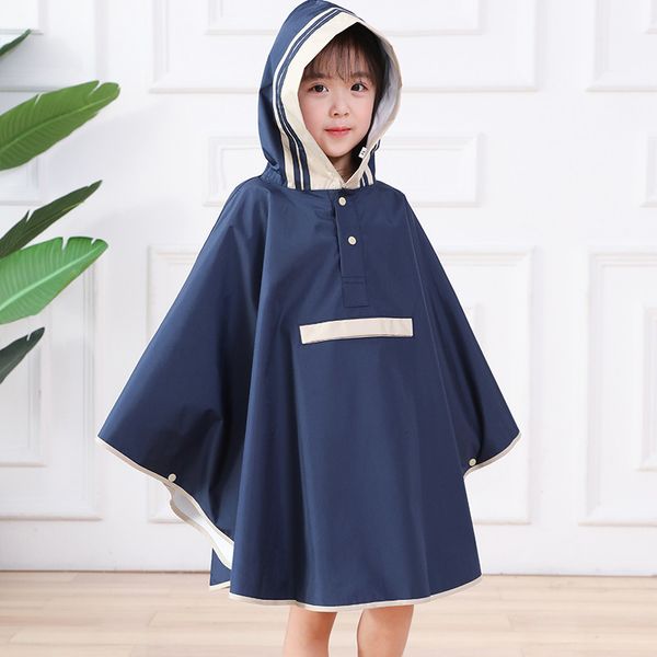 

rain gear children girls raincoat kids cute waterproof child rain coat cover poncho hooded impermeable rainwear 230511, Red;brown
