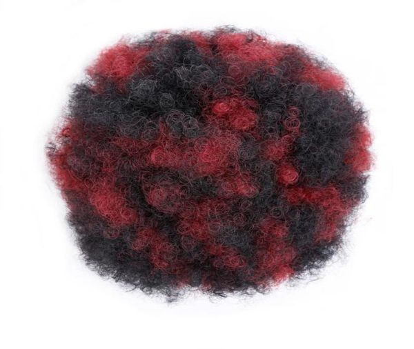 

afro puff curly synthetic hair chignon with two plastic combs short wedding fake hair bun for women updo clip in ponytail6788442, Black;brown