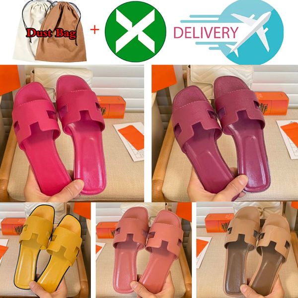 

classic style for womens h sandals oran leather slippers luxury slides flat flip flops crocodile pink black white slide ladies beach summer