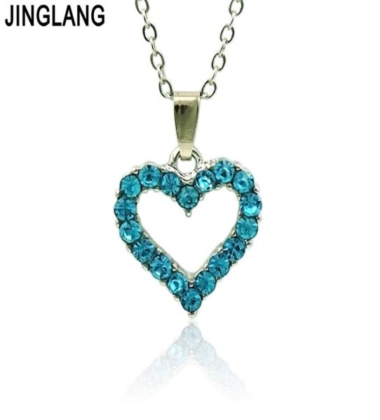 

jinglang heart shaped friend pendant for necklace romantic fashion jewelry nice mother039s day gift6702909, Silver