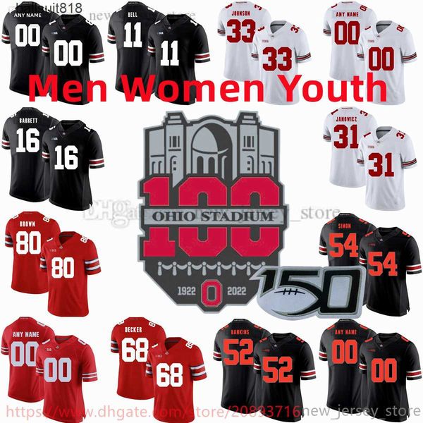 

custom s-6xl ncaa college ohio state buckeyes football jerseys 44 j.t. tuimoloau 33 jack sawyer 4 julian fleming 77 paris johnson jr. 11 c.j, Black