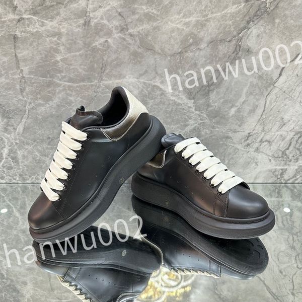 

2023 luxury men shoes office sneakers mens flats designer man running outdoor sports design lady sneaker platform, Black