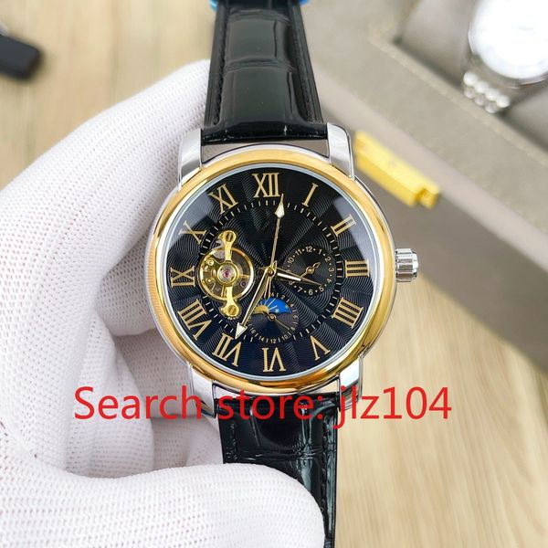 

lls men's mechanical watch, automatic mechanical movement, size: surface diameter 42mm, sapphire mirror, tourbillon watch,jj