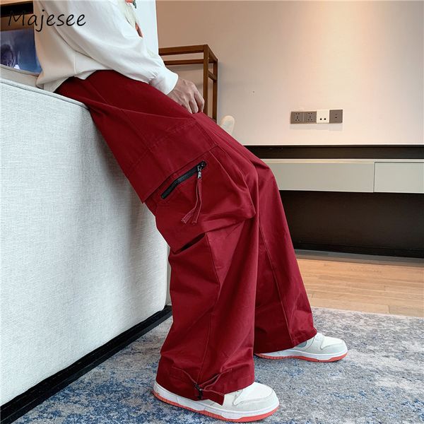 

men's pants pants men retro japanese european stylish hip hop cargo trousers pantalones fashion high street casual baggy students ins 2, Black