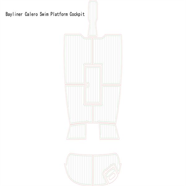 

bayliner calero swim platform cockpit boat eva foam faux teak deck floor pad mat