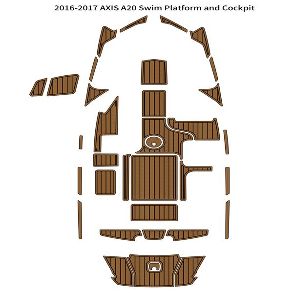 

2016-2017 axis a20 swim platform cockpit pad boat eva foam teak deck floor mat