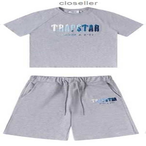 

mens trapstar t shirt short sleeve print outfit chenille tracksuit black cotton london streetwear s-2xlwzf0, Gray