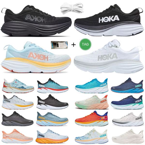 

hoka shoes 1 one bondi 8 clifton runner sneakers hokas carbon x 2 shadow triple black white harbor lunar rock women mens trainers samber yel