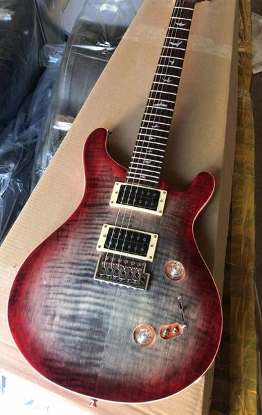 

6 string electric guitar, polished bright red back,factory customization new