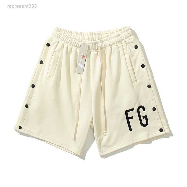 

essentail shorts summer high street luxury fg letter embroidery loose sport casual breast fog men's and capri shorts fashion mm3d, White;black