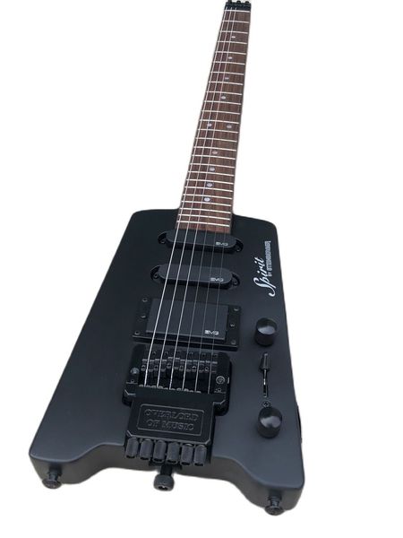 

selling headless electric guitar, black matte paint,maple wood mahogany body