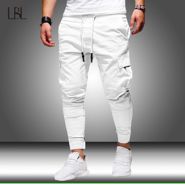 

men's pants cargo pants men hip hop streetwear jogger pants male gyms fitness casual joggers sweatpants multi-pockets slim fit trousers, Black