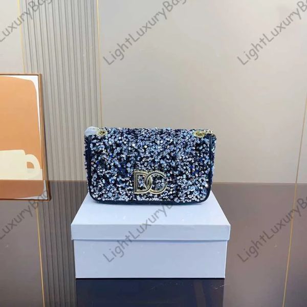 

2023 new fashion 5a quality chain glitter shoulder brand designer crossbody bag flap purse womens handbag retro lady party clutch noble grac