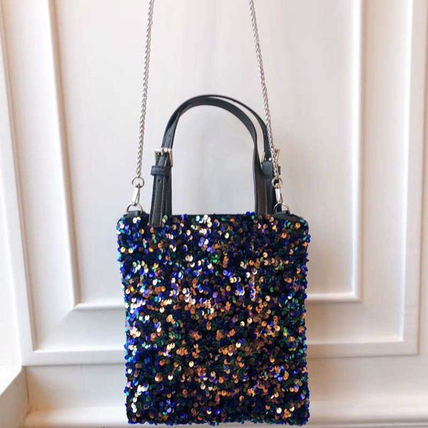 

evening bags 2023 new fashion versatile shiny sequined handbags for womens protable chain shoulder crossbody 230427