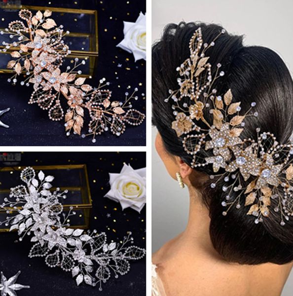 

fd-0081 european and american bride headwear, golden hair band, makeup artist, hair styling accessories, dinner party dress, hair accessorie, Silver
