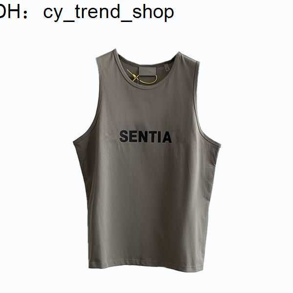 

tees t shirs essenail men shir luxury designer fashion clohing fears god essen 3d silicone camisole tank loose couple spors sleeveless tshir, White;black