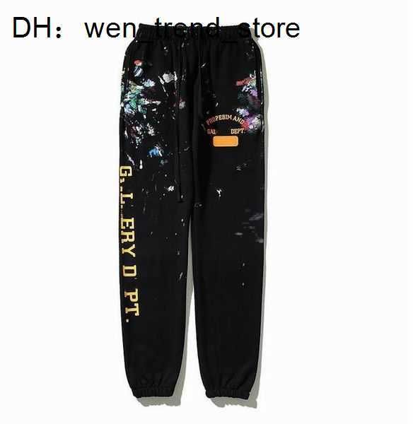 

men pants galleries sweatpants depts speckled letter print men's women's couple loose versatile casual straight 14 ep5h, Black
