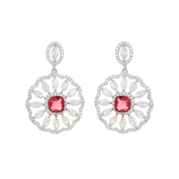 

luxury designer diamond sun flower charm earrings round drop earrings women bridal wedding cz diamond stud ear rings female ear jewellry, Golden