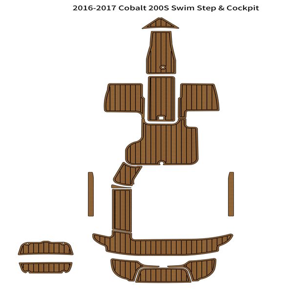 

2016-2017 cobalt 200s swim platform cockpit pad boat eva foam teak deck floor