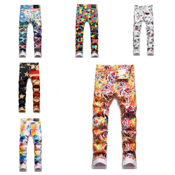 

casual streetwear mens jeans black slim fit men autumn letter masculina jeans pants trendy dance club skinny toursers koko z7ic#, Blue