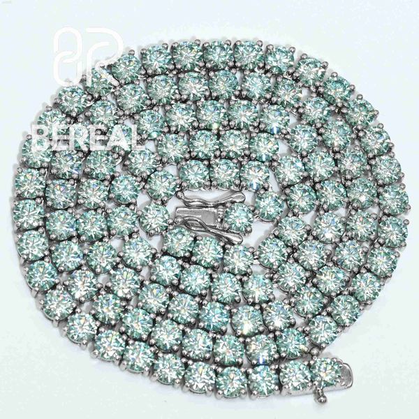 

factory direct sale gra certificate rare blue moissanite tennis chain 925 silver white gold 5mm 6.5mm tennis bracelet necklace