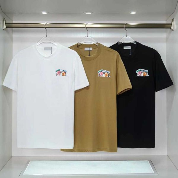 

embroidered designer shirt quality t shirt streetwear clothes tees fashion short sleeve leisure tshirt men s clothing women dresses brand sh, White;black