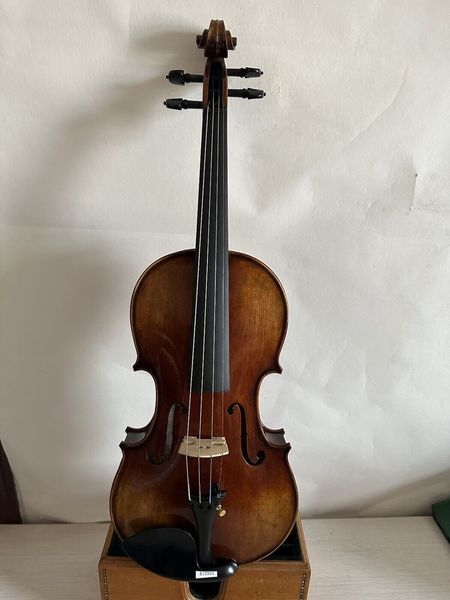 

4/4 violin solid flamed maple back spruce hand made k2922