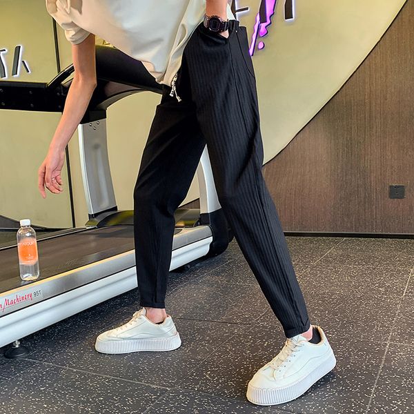 

men's pants spring summer black harem pants for men clothing fashion slim fit casual joggers trousers hip hop streetwear 36-28 sale 230