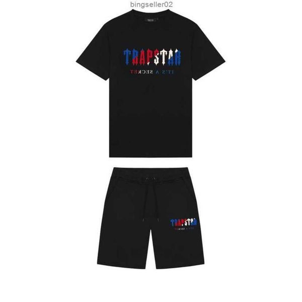 

men's trapstar embroidered t shirt short sleeve outfit chenille tracksuit black cotton london streetwear size s-2xlroaq, Gray