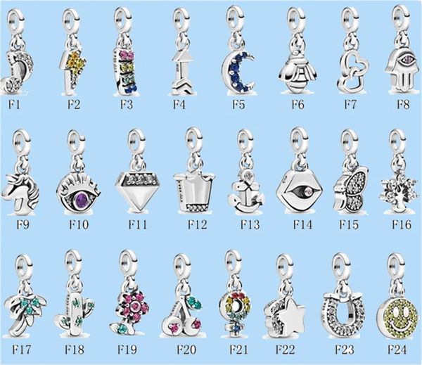 

925 silver beads charms fit pandora charm new product me small accessories bracelet hanging, Black