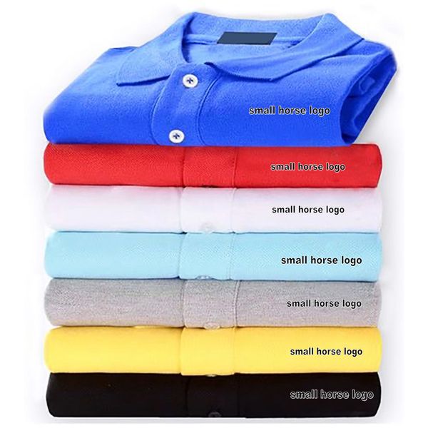 

plus size new arrival mens polo shirt men women small horse embroidery logo big size s-6xl short sleeve summer mens casual cotton polo shirt, Black;brown