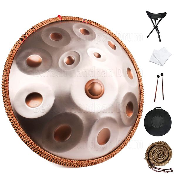 

440hz handpan drum 9/10/12 notes 22 inch d minor meditation instrument steel tongue drum tambor beginner gift yoga instrument