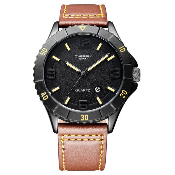 

women's watch women's classic round dial quartz watch men's 41 business belt watch frosted surface adjustable strap gifts, Slivery;brown