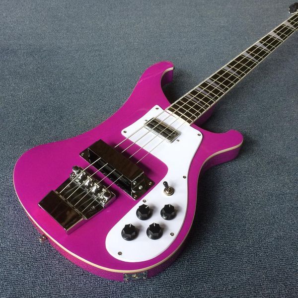 

rosewood fingerboard, purple 4-string electric bass guitar, factory