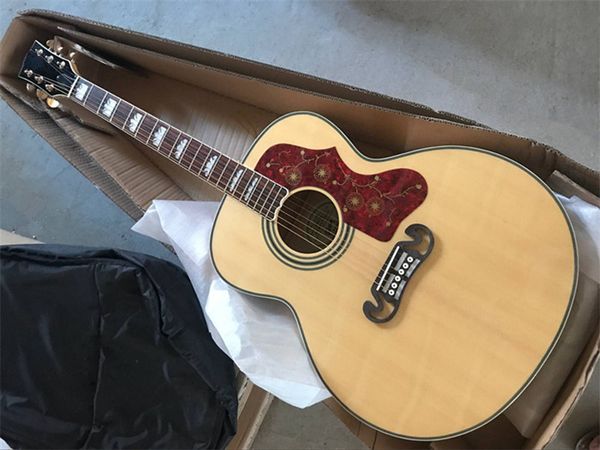 

solid spruce tiger falme side back 43 inch sj200 burlywood acoustic electric guitar with eq rosewood fingerboard mahogany neck