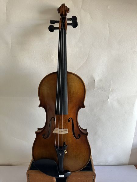 

4/4 violin guarneri model 1742 flamed maple back spruce hand carved k3129