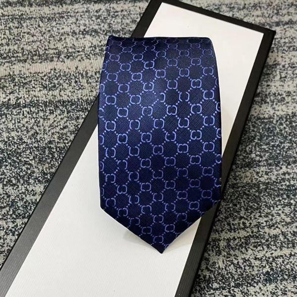 

brand men's letter tie silk necktie blue jacquard party wedding business woven grid fashion design with box slim suit tie, Blue;purple